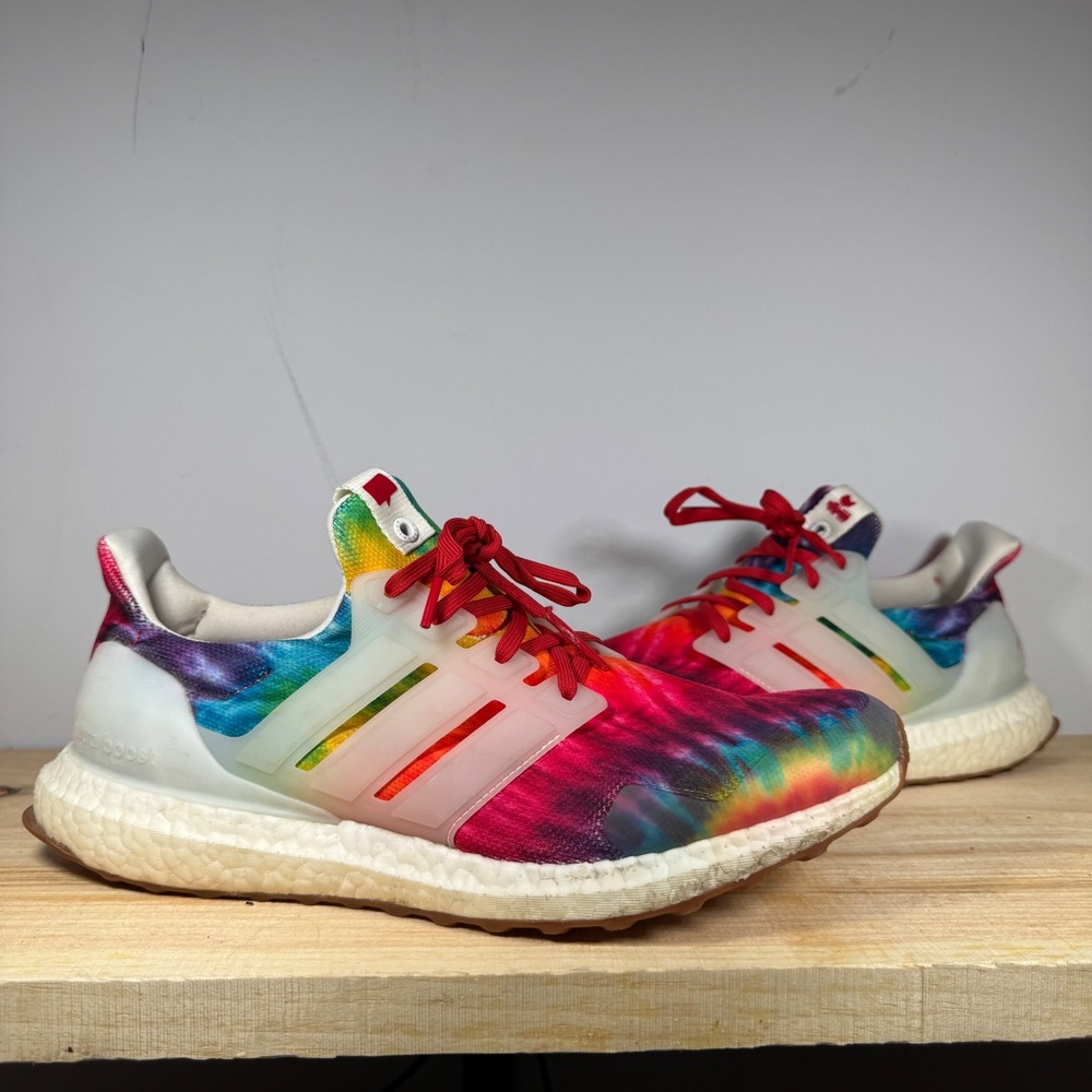 Adidas Ultra Boost Mens 10 Multi Tie-Dye Nice Kicks Woodstock EF7775 Running